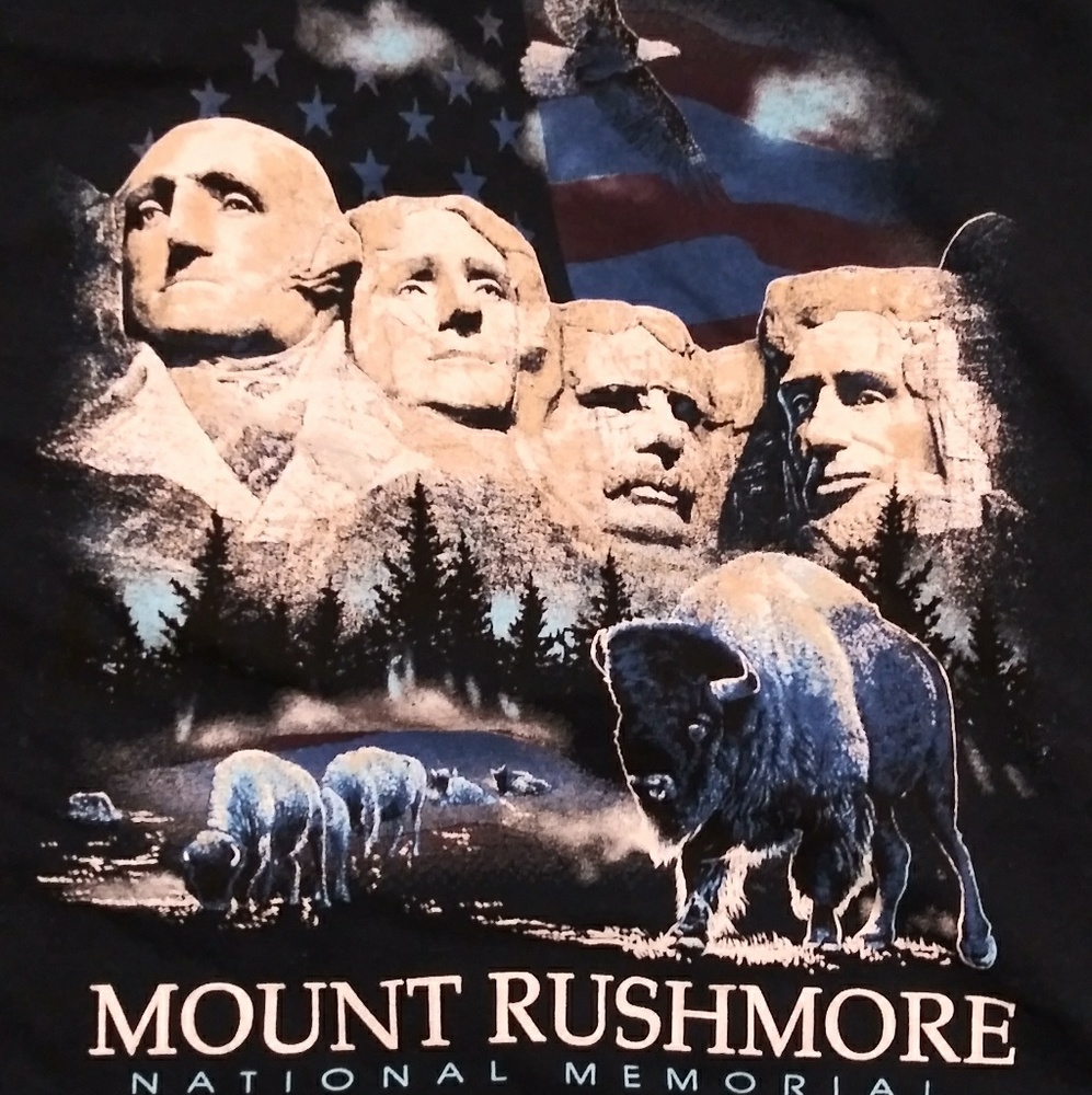 Vintage Prairie Mountain Mount Rushmore Shirt XL